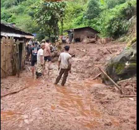 မိုင်းရှူးတောင်ပေါ်တွင် မြေပြိုမှုကြောင့် လူ ၄ ဦးပျောက်ဆုံးပြီး ၃ ဦးကိုသေဆုံးလျှက်ပြန်တွေ့